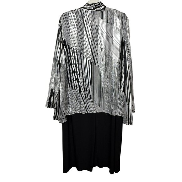 R&M Richards Black White Dress Jacket Set Plus Size 2X - Picture 2 of 13